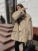 Solid Stand Collar Trench Short Coats Button Long Sleeve Pocket Zipper Windbreaker Lady High Street Outerwear
