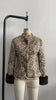Women Leopard Print Stand Collar Waist Cinched Faux Fur Short Coat Fluffy Cuff Outerwear Winter Ladies Warm Furry Jacket