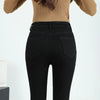 Winter Female Thin Snow Warm Plush Jeans Lady Chic Fleece Flared Pants Girls Korean High Waist Straight Leg Denim Trousers