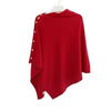 Large Shawl for Womens Spring and Autumn Versatile Diagonal Buckle Loose Cape Knitted Shawls