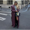 Street Pu Leather Women Long Coat Y2K Solid Belt Lapel Pocket Full Sleeve Female Jacket Autumn Winter Lady Outwear