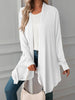 Europe and the United States Plus Size Women's Autumn Solid Color Long Sleeve Cardigan Coat Long Coat Women