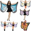 1pc Womens Butterfly Wings Polyester Butterfly Cape for Stage Dress-up Shawl Cloak Fancy Dress Costume 150x70cm