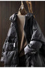 Lagabogy Winter Women Oversize Long Puffer Coat Female Thick Warm White Duck Down Jacket Hooded Loose Parkas Outwear