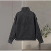 Chic Green Suede Lace Up Jackets Women Loose Stand Collar Belt Long Sleeve Buttons Coats Autumn Winter Lady Outwear