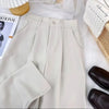 Fall Spring Black Suit Haren Pants Women Elastic High Waist Casual Trousers Woman Korean Style Solid Office Pant
