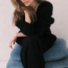 Women's Cardigans Korean V-neck Sweater Coat Long Sleeve Oversized Sweater Female Buttons Solid Knitted Jacket Women