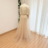 Beaded Mermaid Evening Dress for Women Elegant High Neck Long Sleeves for Women Wedding Party Gown Customized