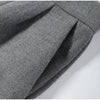 Elegant Woolen Top Pants Women Sets Chic Long Sleeve Slash Neck Pleated Blouse Straight Trousers Autumn Winter Lady Suit