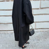 Black Stand Collar Trench Coat Women Casual Long Sleeve Single-breasted Loose Windbreaker Lady Autumn High Street Outwear