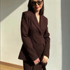 Women Blazer Skirt Sets Stylish Lapel Slim Women's Suit Jacket Hip Package Skirts Woman Mini Skirt Office Wear Two Pieces Sets