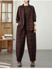 Checkered Blazer Suit For Women Spring And Autumn Korean Version Two-Piece Set Jacket Loose Harem Pants Oversized w1435