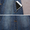 Flowers Embroidery Denim Jacket Loose Casual Letter Jeans Overcoat Button Pocket Outwear Female Clothing Fall Women