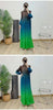 Prom Dress For Women Gradient Long Sleeves Maxi Pleated Print Dresses Spring Female Clothing 2DA3612