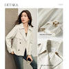 Women Cropped Trench Coat Spring Fall Double-Breasted Outerwear Adjustable Sleeve Tab Short Jacket W53FB2569