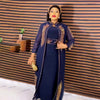 African Wedding Party Dresses for Women Spring Autumn African Long Sleeve Red Black Blue White Long Dress Suit Muslim Abaya