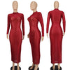 Turtleneck Skinny Women Dresses Sexy Skirt Long Sleeve Bodycon Sexy Streetwear Party Club Hollow out Long Dress