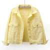 Women's Denim Coat Spring Autumn Age-reducing Casual Ladies Cowboy Jacket Comfortable Solid Color Lady Outerwear