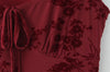 Women Sweet Flower Flocking Chic Bow Mini Dress Vintage Square Collar Sexy Slim Hip Wrap Dresses