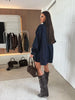 Women's Casual Shirt Button Long Sleeve Denim Dress Loose Pockets Dress