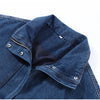 Chic Stand Collar Denim Cropped Jackets Women Loose Zipper Pockets Full Sleeve Female Coats Spring Lady Outwear Street