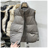 Short Down Cotton Vest Women Spring Autumn Winter Loose Fitting Outer Jacket Female Warm Vest Camisole Jacket Cardigan
