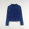 Women's Multi-Color Sports Knit Jacket, Casual Long-Sleeve Top, Solid-Color Yoga Outerwear
