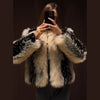 Print Faux Fur Jackets Women Loose O Neck Long Sleeves Fluffy Warm Parka Female Winter Chic Street Outwears