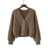Autumn Winter Cardigan Sweater Women Knitted Coats Female Solid Long Sleeve Casual Knit Jacket Cardigans Tops Knitwear