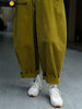 Autumn Winter Lazy Arc Corduroy Wide Leg Pants Women Elastic Waist Loose Casual Comfortable Trousers Female