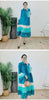 Striped Contrast Color Pleated Dress Women Lapel Flare Sleeves Single Breasted Loose Long Dresses Spring 2AA4365