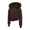 Women's Bomber Jacket Hooded Cropped Coat Winter Jacket Woman Cool Warm Clothes Coffee Black White Clothing XXL