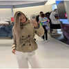 Belted Waist Cropped Trench Double Breasted Stand Collar Autumn Chic Elegant Women Coat Casual Vintage Office Lady Jacket
