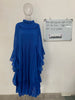 Ruffle Sleeves Pleated Dress For Women Lapel Solid Color Maxi Style Loose Elegant Clothing Spring 2DA2766
