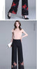 Double Layer Printed Chiffon Wide Leg Pants For Women SummerNew High Waisted Loose Dance Swing Pants Drooping Skirt Female Pants