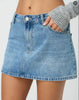 Washed Denim Skirt Women Simple All-match Girl Mini Skirts Temperament Commuting Style Female Clothing