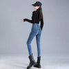 Women Thermal High Waist Jeans Winter Snow Warm Plush Stretch Jeans Lady Skinny Thicken Students Denim Pants Fleece Fur Trousers
