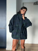 Elegant Plaid Hooded Windproof Slim-fit Jacket Adjustable Belt Long Sleeves Versatile Coat Lady Casual Street Outerwear