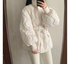 Women Winter Warm Thick Cotton Coat Women With Belt Stand Collar Cotton Padded Jacket Korean Loose Women Parka Outwear