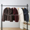 Winter Lulicore Brown Faux Fur Coat Women Chic Autumn Warm Fluffy Sheep Fur Jacket Big Fur Collar Overcoat