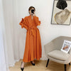 Pleated French Dress for Women In The Spring and Autumn of We Can Deliver One Piece From Stock Maxi Dress for Women