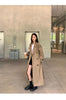 Vintage Elegant Women Long Trench Casual England Long Sleeve Belt Coat Jacket Fall Winter Lady Sweet Retro Harajuku Pockets Tops