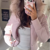 Zipper Cotton Quilted Puffer Jacket Women Furry Hooded Long Sleeve Slim Casual Female Coat Winter Outerwear Chic Lady Coats