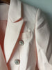 Baroque Designer Blazer Jacket Women's Silver Lion Buttons Double Breasted Blazer Outerwear