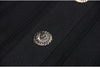 Sml Elastic Knitted Solid Color Flip Collar Button Back Zipper Large hem Pleated Casual Women's Dress