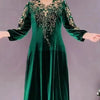 Middle Aged And Elderly Women's Clothing Spring Autumn Styles Noble And Stylish Velvet Dresses Dresses With Enlarged Sizes