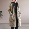Autumn Winter Lingge Cotton Jacket Women Hooded Loose Thick Warm Parkas Female Long Sleeve Casual Cotton Padded Outwear Lady