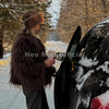 Winter Tassels Faux Fur Coat for Women Stylish Chic Fluffy Fur Jacket Furry Fox Fur Overcoat Girl Shaggy Outerwear