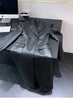 Spring Autumn Extra Long Black Loose Pu Leather Trench Coat for Women Shoulder Pads Double Breasted Faux Leather Blazer