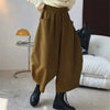 Women Carrot Pants Elastic Waist Loose Casual Solid Pocket Japanese Vintage Trousers Female Mom Wide Leg Pants Clothes